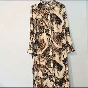 Sheer Wild Cat Button Down